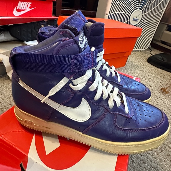 Nike Air Force 1 purple and white